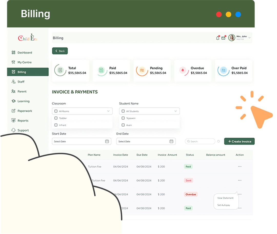 Benefits of Using ChildEra’s Billing System