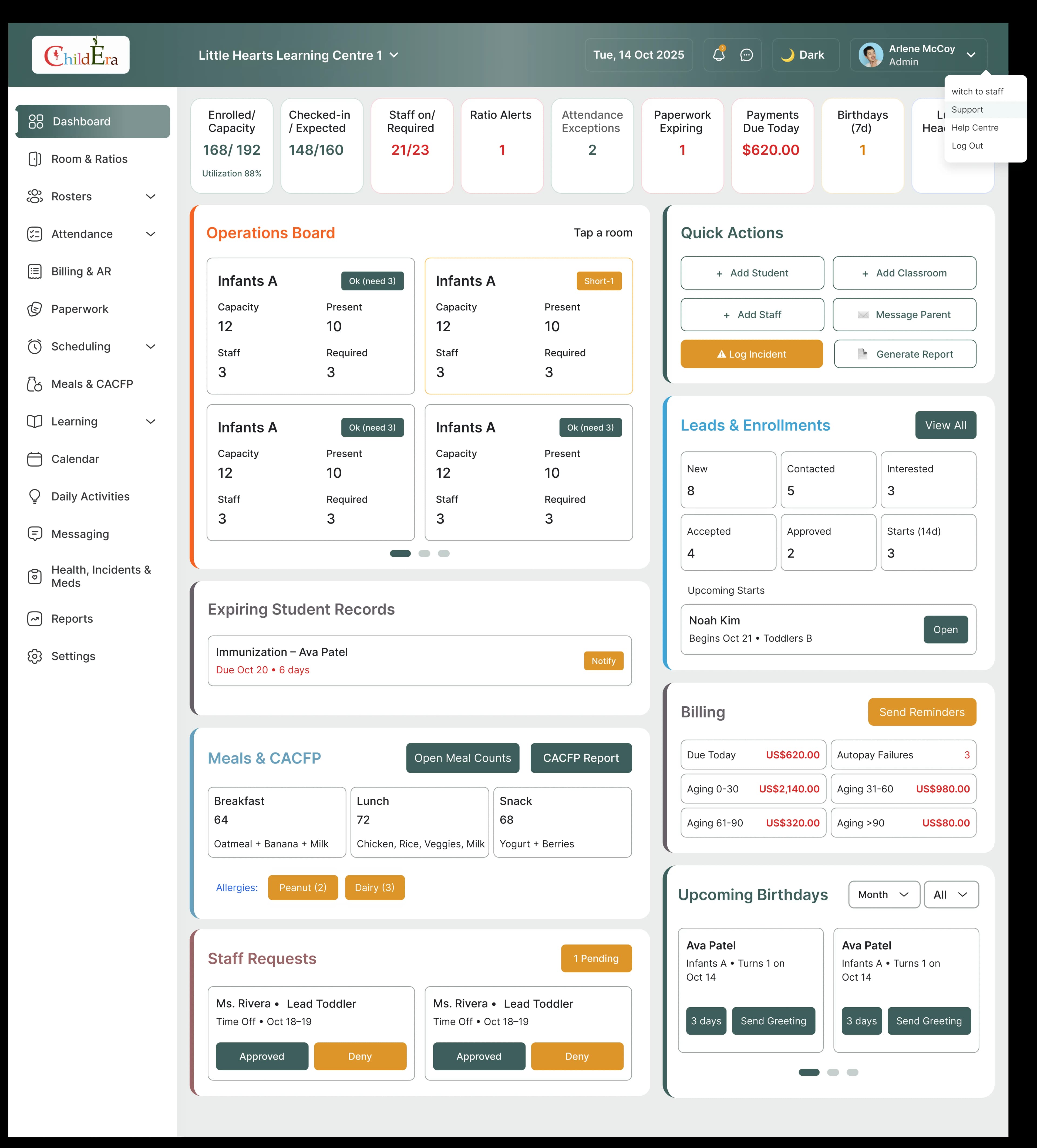 ChildEra dashboard preview
